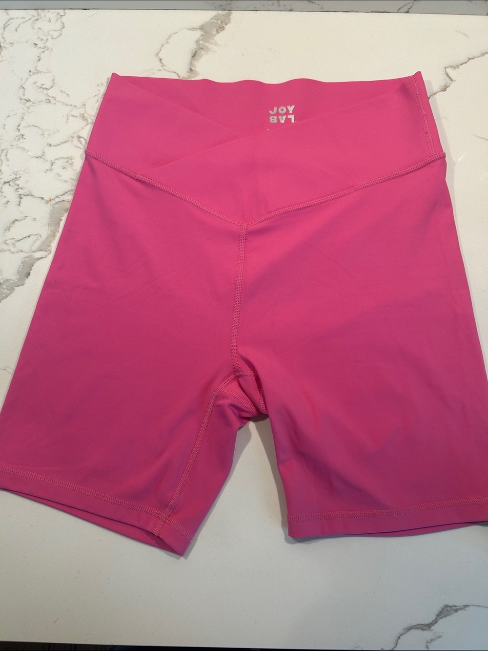 JoyLab Vibrant Pink High-Waist Bike Shorts
